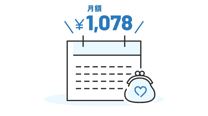 月額1,078円の安心価格